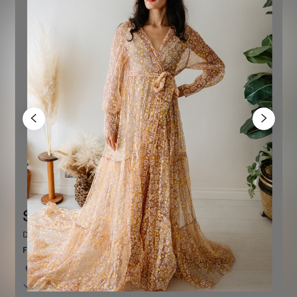 Flutter Dresses Boho Dark Daisy Robe style dress